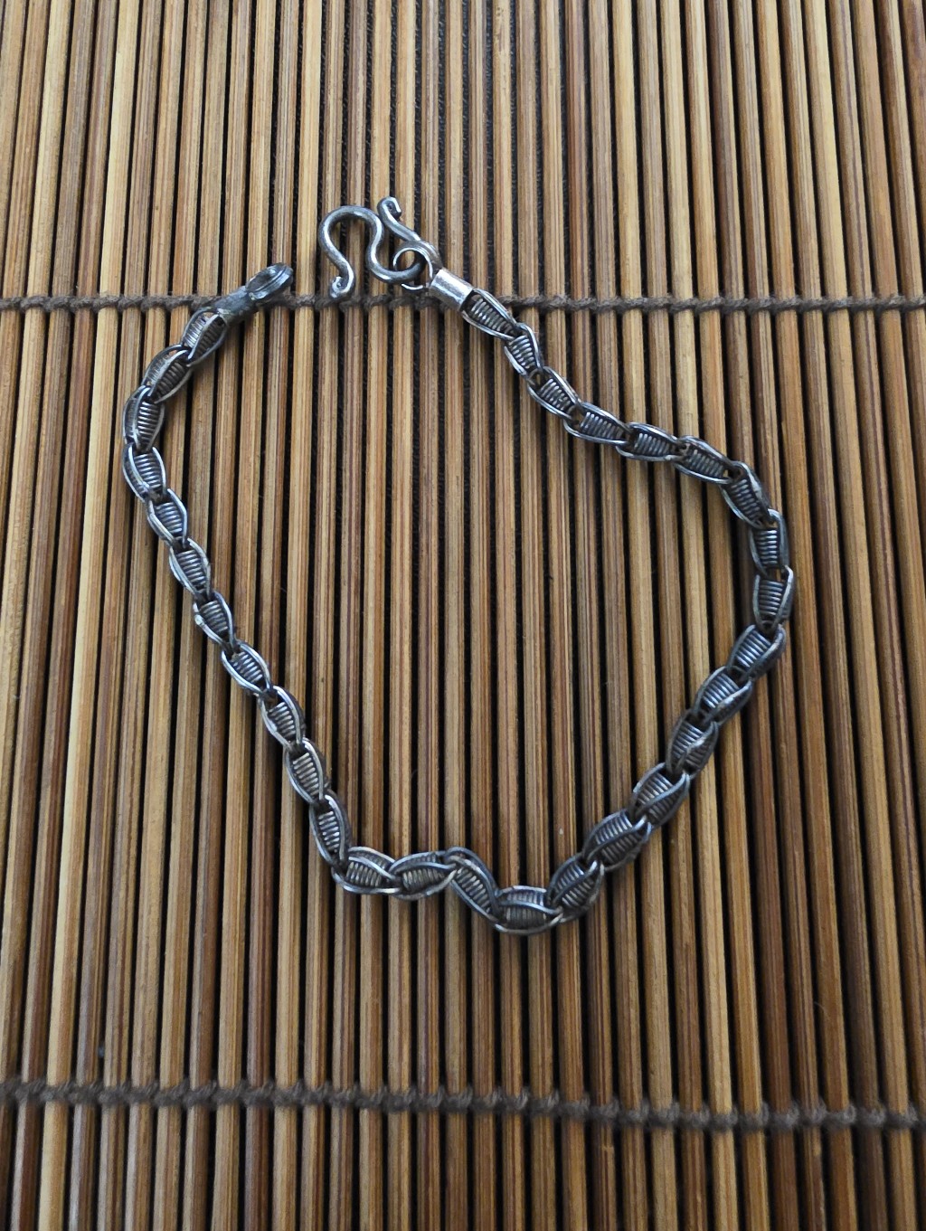 Sterling Silver Link Chain Bracelet Vintage